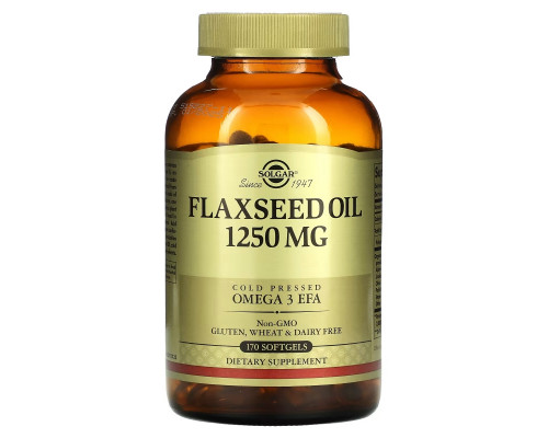 Solgar, Flaxseed Oil, 625 mg, 170 Softgels Solgar, Flaxseed Oil, 625 mg, 170 Softgels
