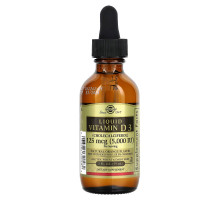 Solgar, Liquid Vitamin D3, Natural Orange , 125 mcg (5,000 IU), 2 fl oz (59 ml)