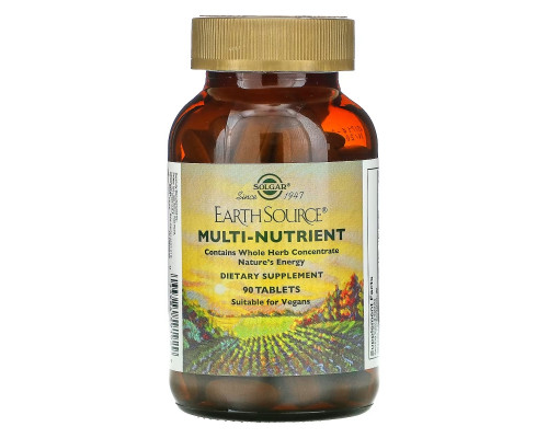 Solgar, Earth Source, Multi-Nutrient, Providing Whole Food Concentrates, 90 Tablets Solgar, Earth Source, Multi-Nutrient, Providing Whole Food Concentrates, 90 Tablets