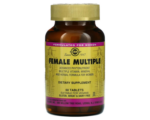 Solgar, Female Multiple, 60 Tablets Solgar, Female Multiple, 60 Tablets