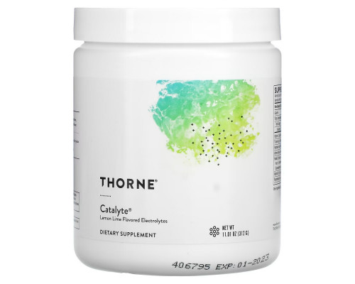 Thorne, Catalyte, Lemon Lime Flavored Electrolytes, 11.01 oz (312 g) Thorne, Catalyte, Lemon Lime Flavored Electrolytes, 11.01 oz (312 g)