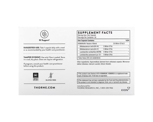 Thorne, FloraSport 20B, 30 Capsules Thorne, FloraSport 20B, 30 Capsules