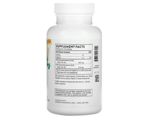 Thorne Research, Super EPA, ЭПК и ДГК, 90 капсул Thorne Research, Super EPA, ЭПК и ДГК, 90 капсул