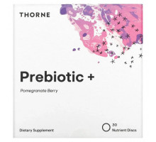 Для пищеварительной системы Thorne, Prebiotic+, пребиотики, гранат и ягоды, 30 растворимых дисков с питательными веществами