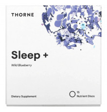 Для здорового сна Thorne, Effusio, Sleep+, дикая голубика, 15 растворимых дисков с питательными веществами