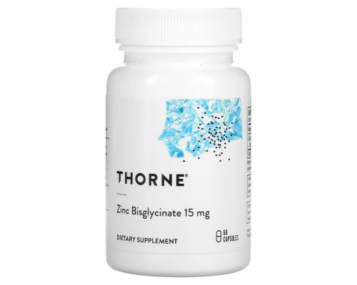 Thorne Research, Zinc Bisglycinate, 15 mg, 60 Capsules Thorne Research, Zinc Bisglycinate, 15 mg, 60 Capsules