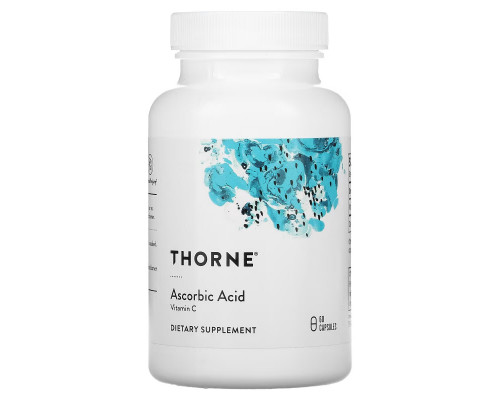 Thorne, Ascorbic Acid, Vitamin C, 60 Capsules