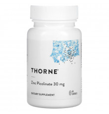 Thorne Research, Пиколинат Цинка с Удвоенной Эффективностью, 60 Растительных капсул