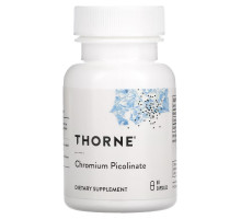 Thorne Research, Пиколинат хрома, 60 капсул на растительной основе