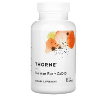 Thorne, Красный дрожжевой рис + CoQ10, 120 капсул