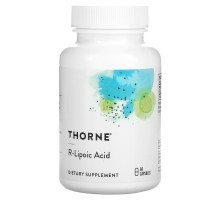 Thorne Research, R-липоевая кислота, 60 вегетарианских капсул