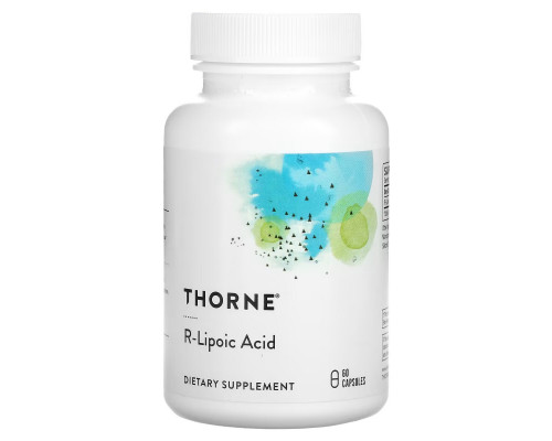 Thorne Research, R-липоевая кислота, 60 вегетарианских капсул