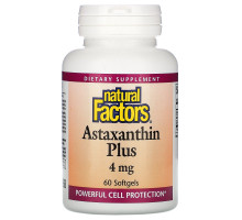 Natural Factors, Astaxanthin Plus, 4 mg, 60 Softgels