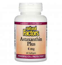 Natural Factors, Astaxanthin Plus, 4 mg, 60 Softgels