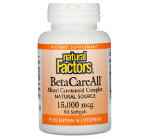Natural Factors, BetaCareAll, 25 000 МЕ, 90 желатиновых капсул