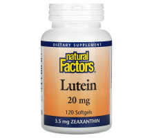 Natural Factors, Лютеин, 20 мг, 120 желатиновых капсул
