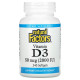 Natural Factors, Витамин D3, 50 мкг (2000 МЕ), 240 мягких таблеток
