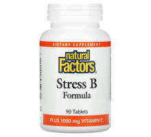 Natural Factors, Stress B Formula, Plus 1,000 mg Vitamin C, 90 Tablets