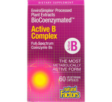 Natural Factors, BioCoenzymated, Active B Complex, 60 Vegetarian Capsules