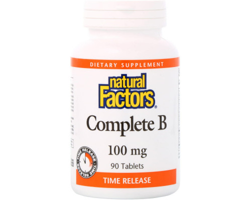 Natural Factors, Витамины «Все B», 100 мг, 90 таблеток Natural Factors, Витамины «Все B», 100 мг, 90 таблеток
