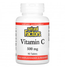 Natural Factors, Vitamin C, 500 mg, 90 Tablets