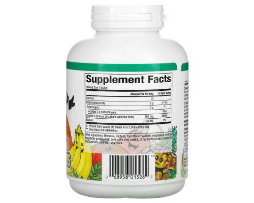 Natural Factors, Fruit-Flavor Chew Vitamin C, Tropical, 500 mg, 90 Chewable Wafers Natural Factors, Fruit-Flavor Chew Vitamin C, Tropical, 500 mg, 90 Chewable Wafers