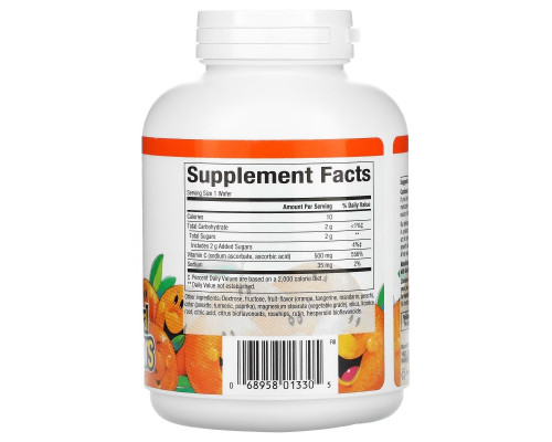 Natural Factors, Fruit-Flavor Chew Vitamin C, Tangy Orange, 500 mg, 90 Chewable Wafers Natural Factors, Fruit-Flavor Chew Vitamin C, Tangy Orange, 500 mg, 90 Chewable Wafers