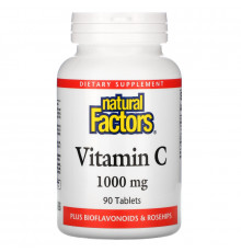 Natural Factors, Витамин C, 1000 мг, 90 таблеток