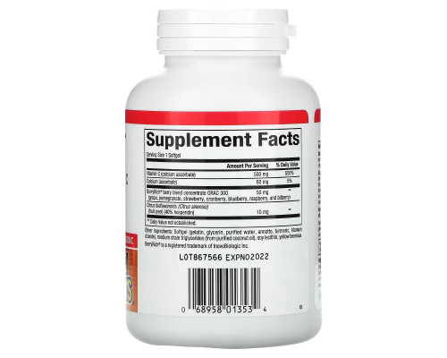 Natural Factors, BioCgel, Buffered Vitamin C with BerryRich, 500 mg, 90 Softgels Natural Factors, BioCgel, Buffered Vitamin C with BerryRich, 500 mg, 90 Softgels