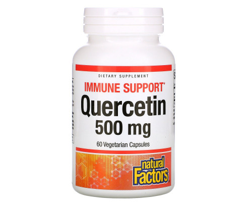 Natural Factors, Quercetin, 500 mg, 60 Vegetarian Capsules Natural Factors, Quercetin, 500 mg, 60 Vegetarian Capsules