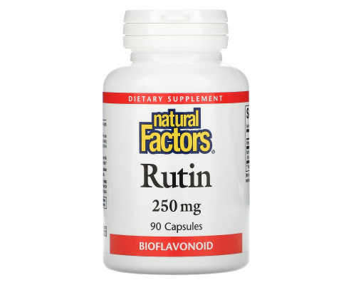 Natural Factors, Рутин, 250 мг, 90 капсул Natural Factors, Рутин, 250 мг, 90 капсул
