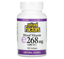 Natural Factors, Mixed Vitamin E, 268 mg (400 IU), 180 Softgels