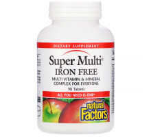 Natural Factors, Супермультивитамин, без железа, 90 таблеток