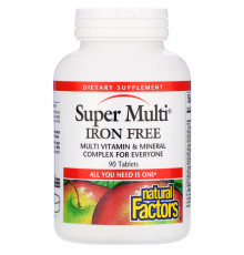 Natural Factors, Супермультивитамин, без железа, 90 таблеток