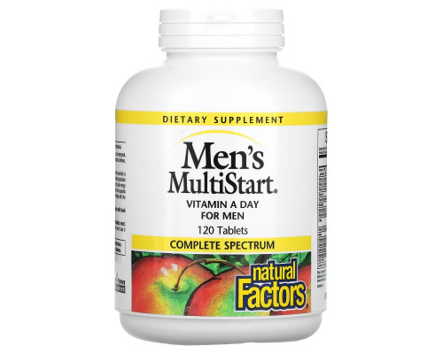 Natural Factors, Men's MultiStart, ежедневные витамины для мужчин, 120 таблеток Natural Factors, Men's MultiStart, ежедневные витамины для мужчин, 120 таблеток