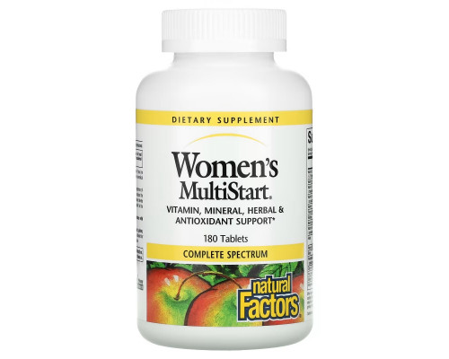 Natural Factors, Women's MultiStart, 180 Tablets Natural Factors, Women's MultiStart, 180 Tablets