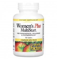 Natural Factors, Women's Plus MultiStart, 90 Tablets