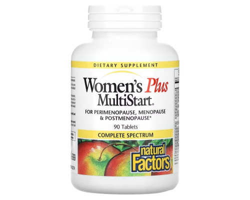 Natural Factors, Women's Plus MultiStart, 90 Tablets Natural Factors, Women's Plus MultiStart, 90 Tablets