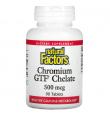 Natural Factors, Chromium GTF Chelate, 500 мкг, 90 таблеток