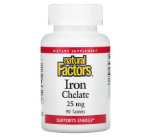 Natural Factors, Iron Chelate, 25 mg, 90 Tablets