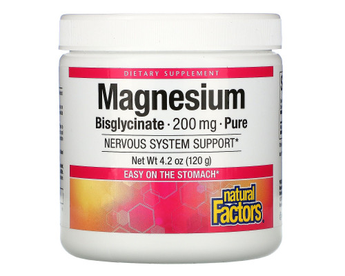 Natural Factors, Magnesium, 4.2 oz (120 g) Natural Factors, Magnesium, 4.2 oz (120 g)