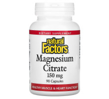 Natural Factors, Сульфат магния, 150 мг, 90 капсул
