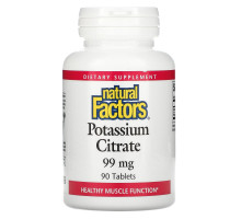 Natural Factors, Цитрат калия, 99 мг, 90 таблеток
