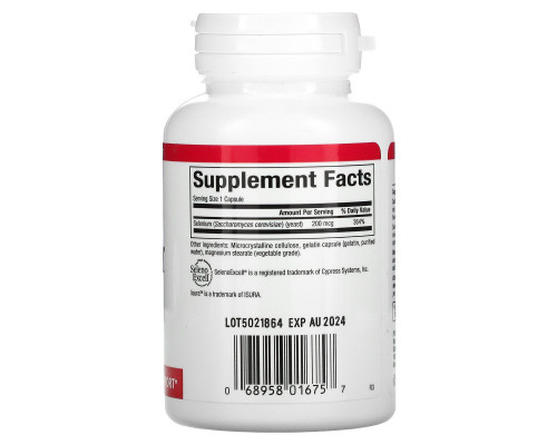 Natural Factors, SelenoExcell, селен, 200 мкг, 90 капсул Natural Factors, SelenoExcell, селен, 200 мкг, 90 капсул