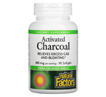 Natural Factors, Activated Charcoal, 250 mg, 90 Softgels