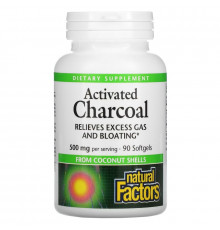 Natural Factors, Activated Charcoal, 250 mg, 90 Softgels