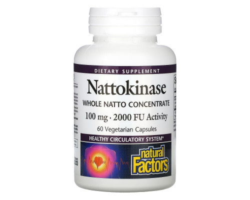 Natural Factors, Nattokinase, 100 mg, 60 Vegetarian Capsules