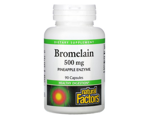 Natural Factors, Bromelain, 500 mg, 90 Capsules Natural Factors, Bromelain, 500 mg, 90 Capsules