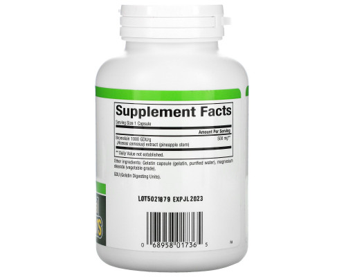 Natural Factors, Бромелаин, 500 мг, 180 капсул Natural Factors, Бромелаин, 500 мг, 180 капсул