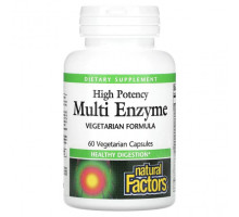 Пищеварительные ферменты High Potency Multi Enzyme, 60 Vegetarian Capsules